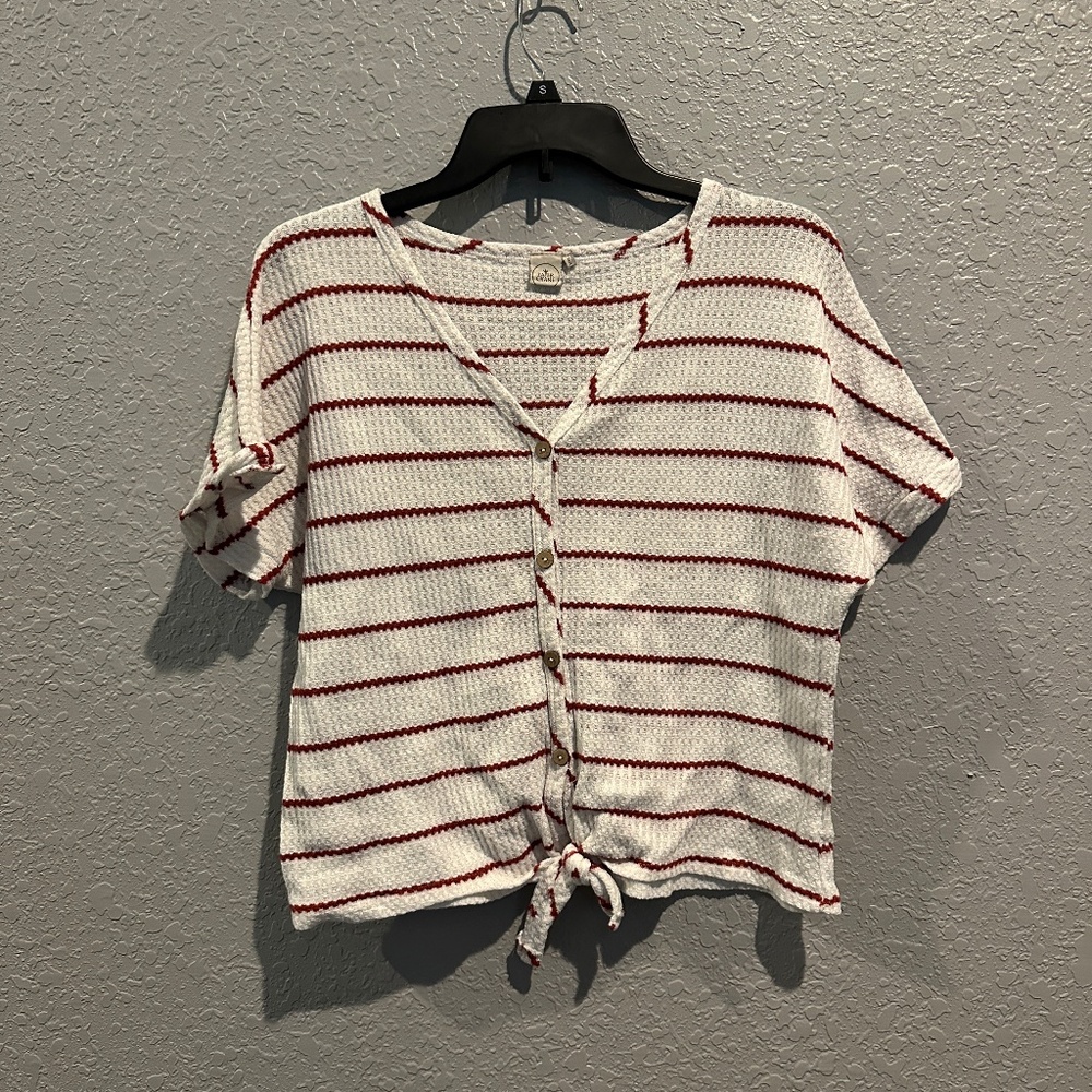 Lightweight Crop Button Up Sweater - Size S